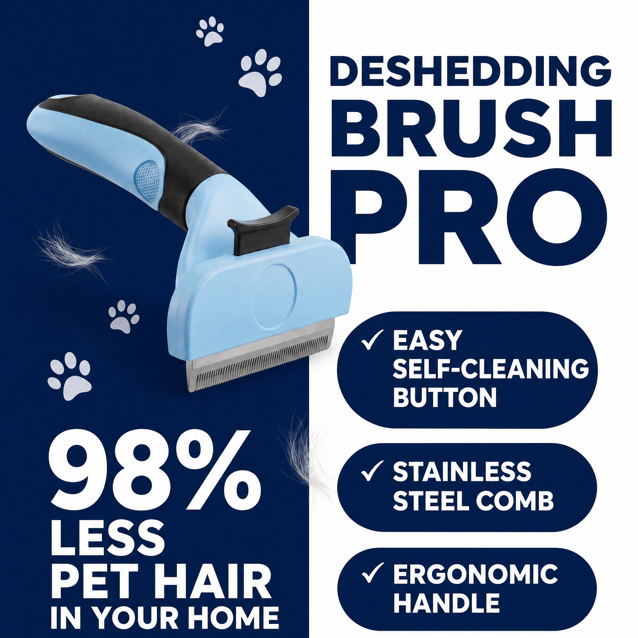 Deshedding Brush for Dogs and Cats — Say Goodbye to Loose Fur