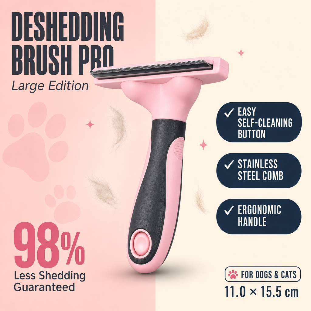 Deshedding Brush for Dogs and Cats — Say Goodbye to Loose Fur